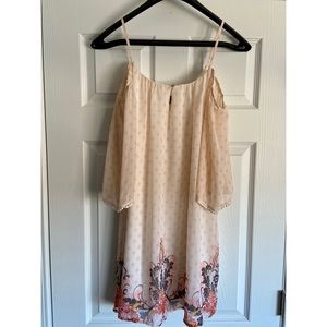 Lily Rose Cold Shoulder Dress Cream